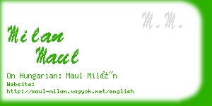 milan maul business card